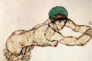 Egon Schiele Female Nude to the Right oil painting artist